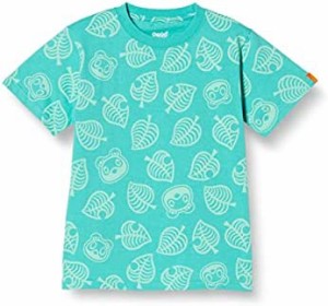 [ドウブツノモリ] Tシャツ キッズ ジュニア どうぶつの森 半袖 総柄 たぬきち つぶきち まめきち