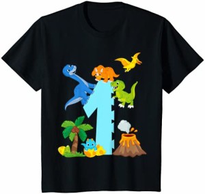 キッズ 1歳の誕生日の男の子の恐竜の衣装-1歳 Tシャツ