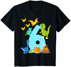 キッズ 6歳の誕生日の男の子の恐竜の衣装-6歳 Tシャツ