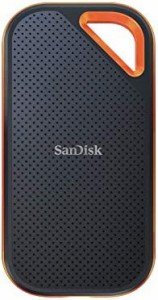 SanDisk SSD 外付け 4TB USB 3.2 Gen 2x2 最大2000MB/秒 防滴防塵 SDSSDE81-4T00-GH25 エクストリームプロ ポータブルSSD V2 メーカー5年