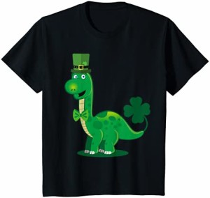 キッズ St Patricks Day Luckysaurus Irish Dinosaur Shamrock Lovers Tシャツ