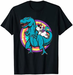 Funny Boys Girls Kids Dinosaur Unicorn Riding T rex Saurus Tシャツ