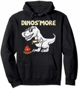 Dino smore Funny Camping Trex Dinosaur Camper Kids Boys パーカー