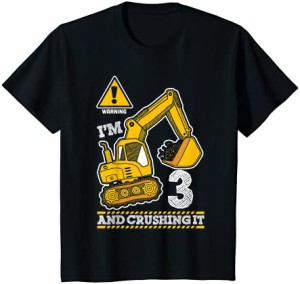 キッズ 建設トラック 3歳の誕生日 3歳 ディガービルダー Tシャツ