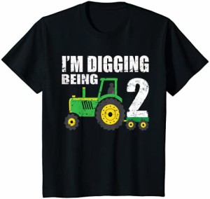 キッズ Tractor バースデーシャツ 2歳 2歳 誕生日 Tシャツ