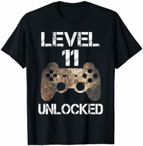 Level 11 Unlocked Boys 11歳の誕生日 1歳のゲーマー Tシャツ