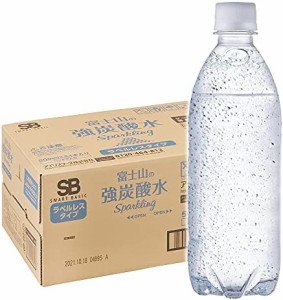 [ブランド]Smart Basic(スマートベーシック) 炭酸水 ラベルレス 500ｍl ×24本 富士山の強炭酸水