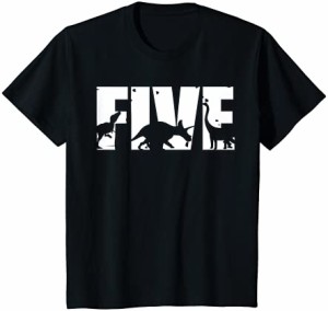 キッズ 5歳の誕生日 男の子 恐竜 Tレックス ギフト 5歳の誕生日 Tシャツ