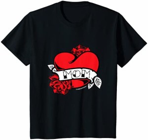 キッズ Mom ハートタトゥーTシャツ Tシャツ