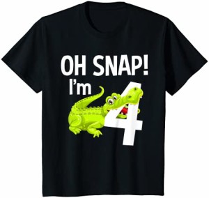 キッズ 4 Year Old Alligator Birthday シャツ クロコダイル ゲイター 4歳 ギフト Tシャツ