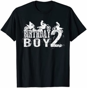 Dirt Bike バースデー ボーイ 2歳 2歳 2歳 B日 ボーイズ パーティー Tシャツ