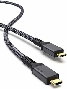 Thunderbolt 4 ケーブル 2m USB4 40Gbps 8K対応 100W急速充電 Type C cable PD対応 サンダーボルト4 thunderbolt 3 typec/usb 4.0 3.1 3.