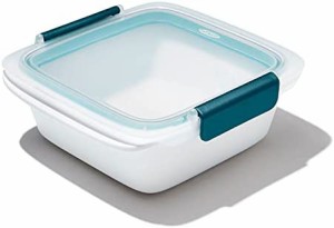 OXO 弁当箱 保存容器 プレップ&ゴー ランチ コンテナ 1L 2段式 ドレッシングケース付 レンジ対応