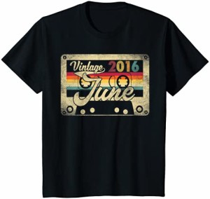 キッズ Vintage June 2016 5th Birthday 5 Years Old Retro Cassette Tシャツ