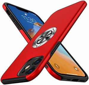 【WYEPXOL】 iPhone 12 ケースリング付き 耐衝撃 tpu pc 二重構造 全面保護 一体型スマホケース アイフォン12 ケース 衝撃吸収 シリコン 