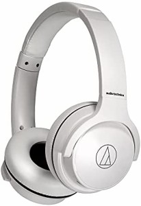 Audio Technica ワイヤレスヘッドホン 最大60時間再生 急速充電 低遅延モード マルチポイント対応 ATH-S220BT WH 薄型