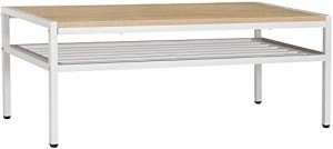 タマリビング(Tamaliving) センターテーブル ライズ ナチュラル 幅90cm アイアン×木製 ローテーブル ローボード テレビボード TVボード 