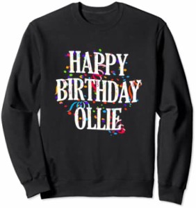 Happy Birthday Ollie First Name Boys Colorful Bday トレーナー