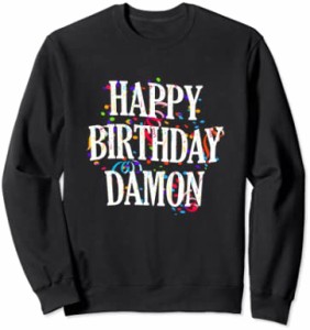 Happy Birthday Damon First Name Boys Colorful Bday トレーナー