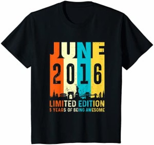 キッズ 5限定版、2016年6月製5歳の誕生日 Tシャツ