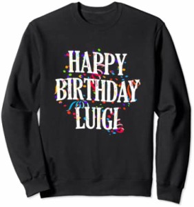 Happy Birthday Luigi First Name Boys Colorful Bday トレーナー