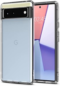 Spigen Pixel6 ケース [ストラップ穴付き] クリア 黄ばみ無し TPU バンパーケース 2重構造 [TPU+PC] 米軍MIL規格取得 耐衝撃 すり傷防止 