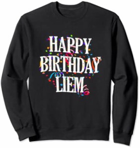 Happy Birthday Liem First Name Boys Colorful Bday トレーナー