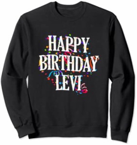 Happy Birthday Levi First Name Boys Colorful Bday トレーナー