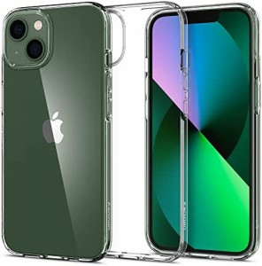 Spigen iPhone13 mini 用 ケース クリア TPUカバー 厚さ1.5ｍｍ 超薄型 超軽量 米軍MIL規格取得 黄ばみ無し ワイヤレス充電対応 リキッド