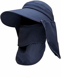 ガーデニング 帽子 農作業帽子レディース 農園帽 サンバイザー UVカット つば広 折りたたみ 紫外線対策 日よけ 首ガード おしゃれ帽子 フ