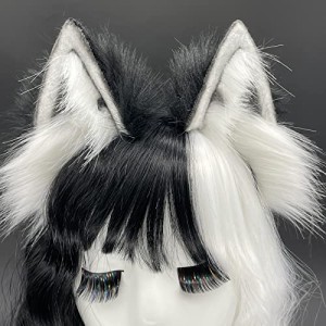 Agymo Handmade Cat Ears Headband Cosplay, Animal Headdress, Fox Werewolf Ear, Halloween Clothes Headdress