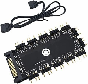 rgb ハブ, CTRICALVER 1?11ポートARGB HUB 5V 3Pin RGBスプリッターハブ SATA / IDEポート付き