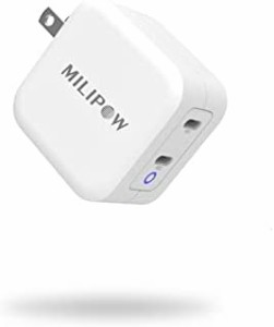 MiliPow 40W USB C Type C PD急速充電器 2ポート 20W 充電器 超小型 軽量【PD3.0/ PSE認証済】iPhone 13/ iPhone 12/ 12 Pro Max、iPad P