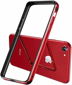 【YMXPY】iPhone7 iPhone8 iPhoneSE2 iPhoneSE3 アルミバンパーケース メタル+シリコンフレーム 二重構造 レンズ保護 軽量 ストラップ穴 