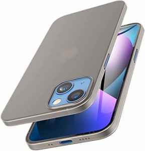 TOZO iPhone 13 ミニケース対応5.4インチハードカバー0.35mm プロテクトシェル半透明軽量薄カバーマット仕上げブラック