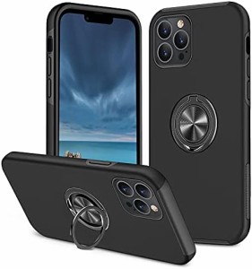 iPhone 13 Pro Max 用ケース リング付き 耐衝撃 落下衝撃吸収 TPU PC 車載ホルダー対応 スタンド機能 スマホケース 防塵 薄型 軽量 落下