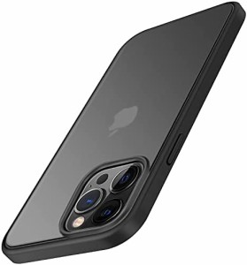 TENDLIN iPhone 13 Pro Max 用ケース 半透明 マット感 擦り傷防止 指紋防止 薄型 対応 アイフォン13 Pro Max カバー（ブラック）