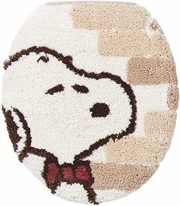 センコー スヌーピー おうちカフェ トイレ ふたカバー O・U 普通便座用 ベージュ キャラクター snoopy 65179