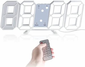 Bestglob デジタル時計 LED時計 壁掛け時計 明るさ調節 3D LED CLOCK 置き時計 目覚まし時計 スヌーズ機能 アラーム3組 年/月/日温度表示