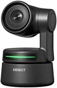 OBSBOT Tiny webカメラ AI自動追跡 フルHD 1080P 首振り 90°広角 マイク内蔵 2倍ズーム 自動光補正 2軸ジンバル内蔵 ジェスチャーコント