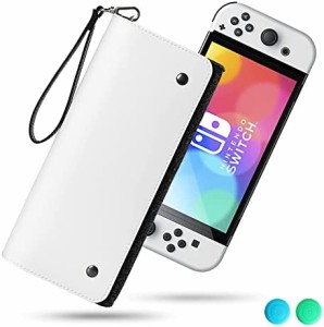 [Switch OLED & Switch全対応]Switch OLED ケース、持ち運び便利で、軽量でおしゃれなPU製Switch有機ELモデルケース、Switch OLEDとSwitc