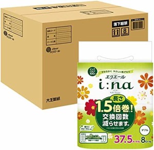 エリエールｉ:ｎａ(イーナ)トイレットティシュー1.5倍8R×12パック(ダブル)【ケース品】