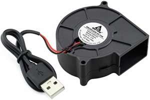 G GDSTIME 75mmx30mm 5V DC USB 冷却ファン 排気ファン ミニ送風機 卓上扇風機 DIY FAN 多用途扇風機