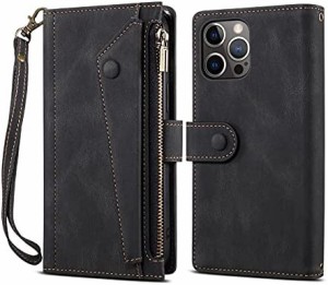 【Strap Series 財布型】iPhone 13 Pro Max ケース 手帳型 ストラップ付き 磁石付き カードホルダー 財布型 スタンド機能 耐衝撃アイフォ