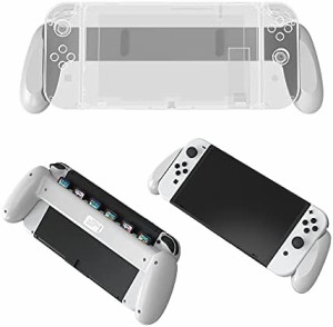 Uniraku Nintendo Switch 有機ELモデル専用グリップ　　携帯モードで操作性アップハンドル　人間工学に基づいてデザイン　長時間プレイに