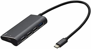 ナカバヤシ Digio2 USBハブ PD対応 USB5ポート変換アルミハブ ブラック Z8787
