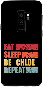 Galaxy S9+ Chloe 名前入りシャツ Chloe First Name スマホケース