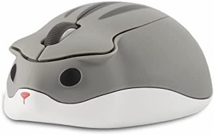 SHEYI 2.4Ghzワイヤレスマウス かわいい動物ハムスターの形 USB無線マウス 静音 電池式 光学式 Mサイズ 軽量 女性/子供用 キャラクター P