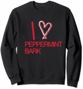 I Heart Peppermint Bark ホリデークリスマスチョコレート愛好家 トレーナー