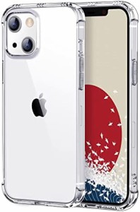 ONES 全透明 iPhone 13 ケース 耐衝撃 超軍用規格 『エアバッグ、半密閉音室、Qi充電』〔滑り止め、すり傷防止、柔軟〕〔美しい、光沢感